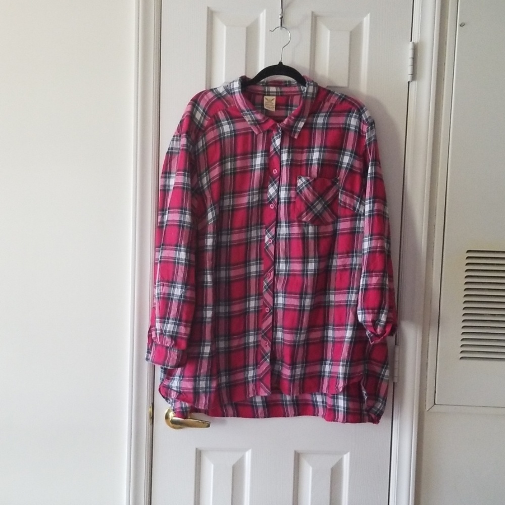 Red flannel top 3x (22/24w)